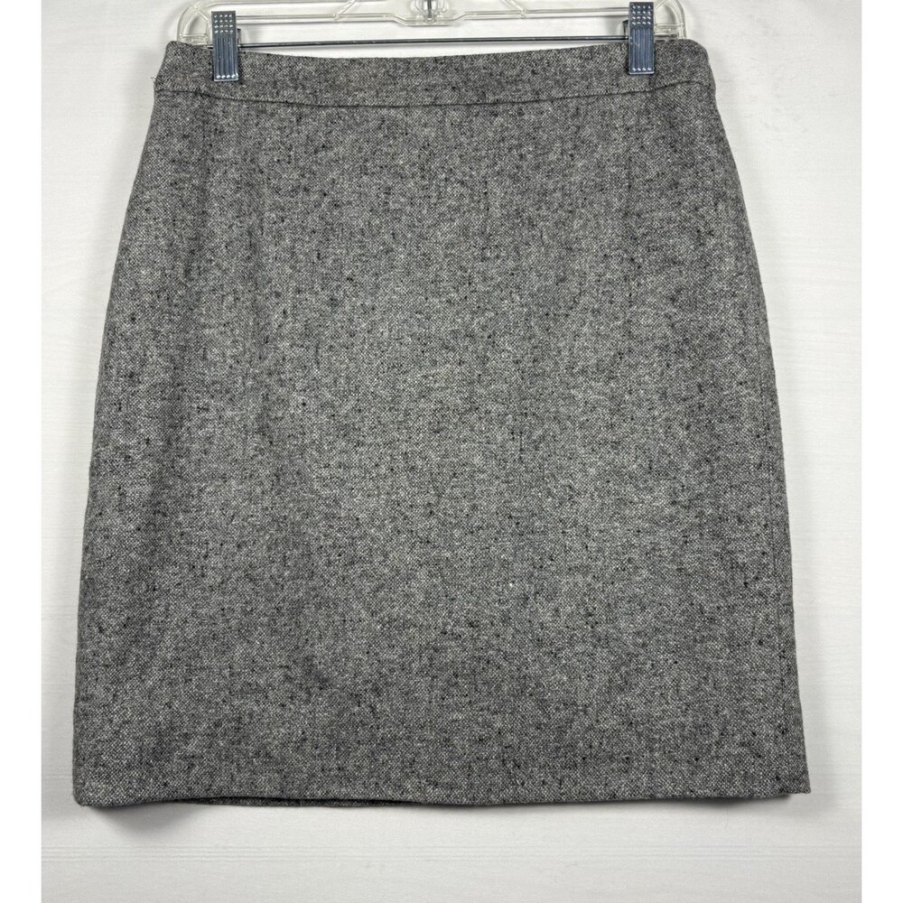 Grey Tweed‎ Pencil Skirt Textured Salt and Pepper Lined Office Wear